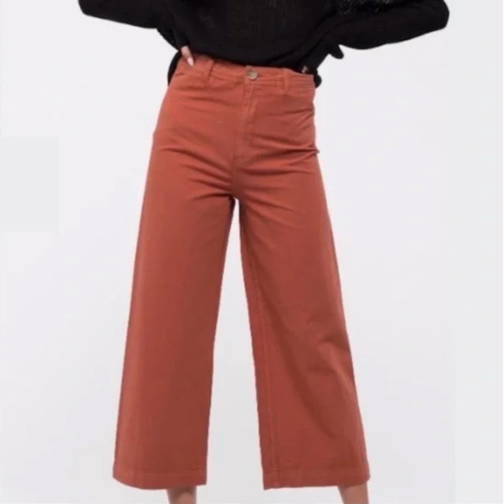 Day To Day Blu Pepper Wide Leg Cropped Pants RUST NEVER WORN